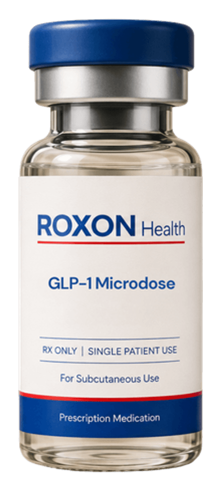 Roxon Health GLP-1 Microdose protocol — clinical still life